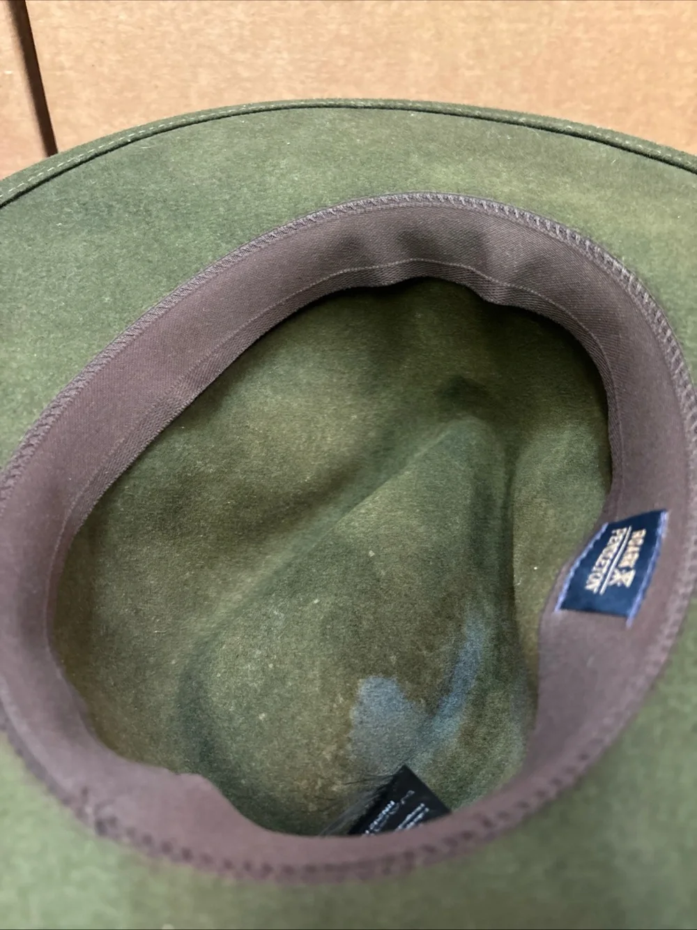 Roark x Pendelton Wool Fedora Hat LG XL Hunter Green Made In USA